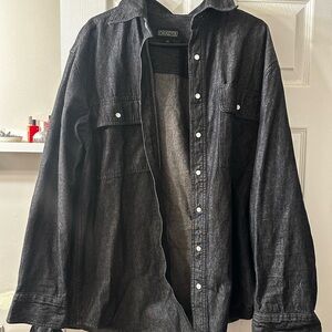 Dakota Black Denim Shirt, Men, Size M